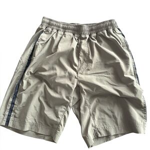 Four Laps Mens Green Athletic Shorts Lined Medium